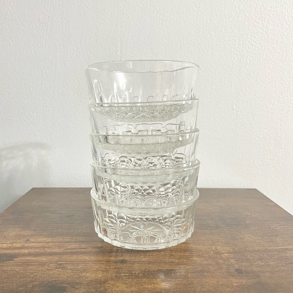 Vintage Arcoroc France Cut Glass Bowls Diamont Set of 5 Read Notes - Picture 2 of 9